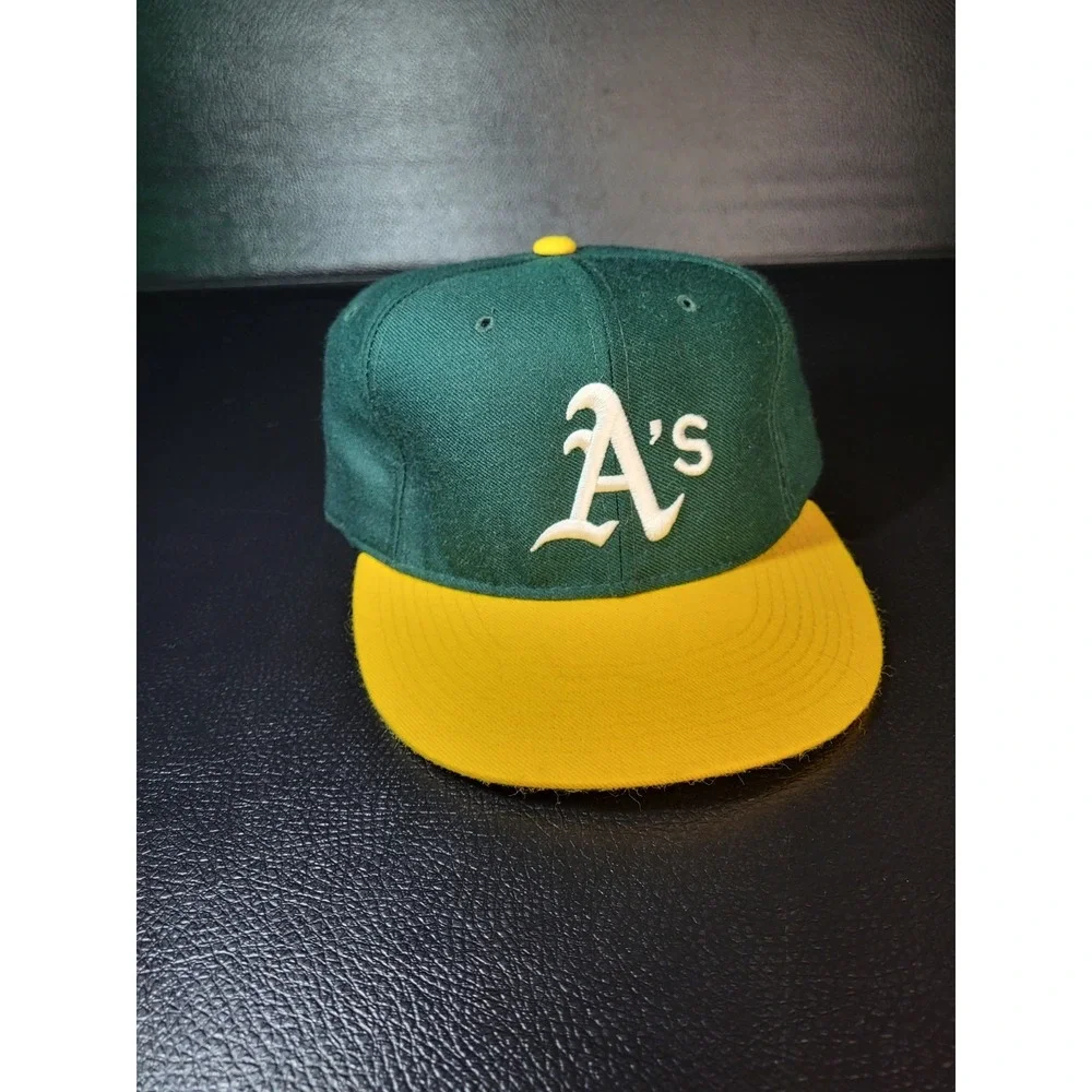 New Vintage RARE Oakland A's Athletics New Era Hat 7 5/8‎ Made USA READ***